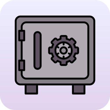 Strongbox web simgesi, vektör illüstrasyonu