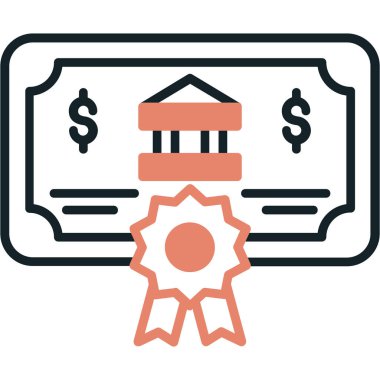 iş finans para simgesi Doldurulmuş dış hat biçimi