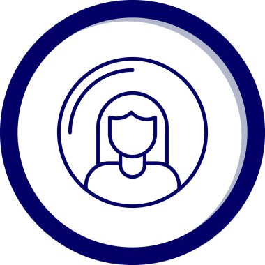 Kadın simgesinin vektör illüstrasyonu