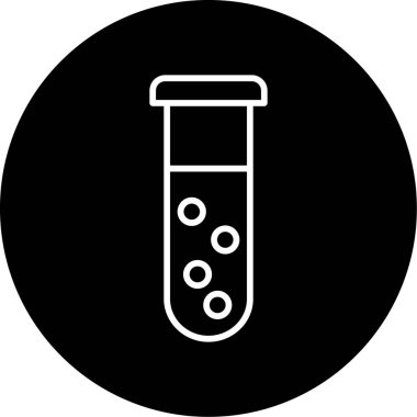 Test tübü simgesi, vektör illüstrasyonu