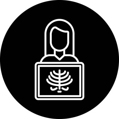 Bir bitki simgesinin vektör illüstrasyonu