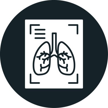 Akciğer simge vektör çizim