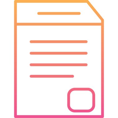 Belge. Web simgesi basit illüstrasyon