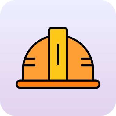 Kask simgesi vektör illüstrasyonu