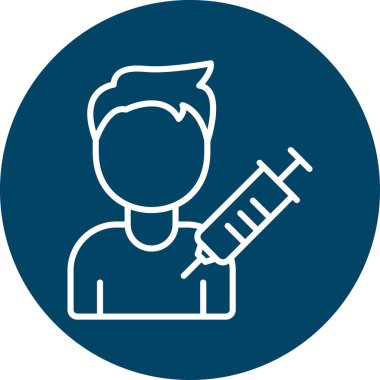 Şırınga. Web simgesi basit illüstrasyon