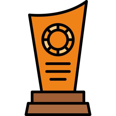 kupa simgesi vektörü beyaz arkaplanda izole edildi, kazanan işareti