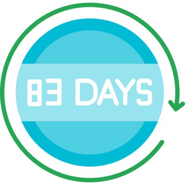 Haftanın günleri. Çember simge tasarımında günler. vektör grafik illüstrasyonu