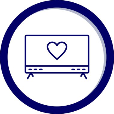 kalp ağı simgesi, basit illüstrasyon