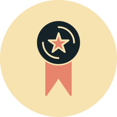 Ödülü rozet vektör simgesi