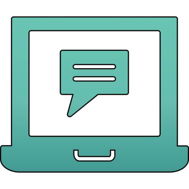 Sohbet simgesi vektör illüstrasyonu