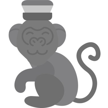 maymun hayvan simgesi taslak biçiminde