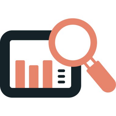 Veri analizi renkli vektör simgesi.