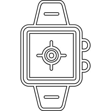 Akıllı saat simgesi. web için smartwatch vektör simgelerinin özet çizimi