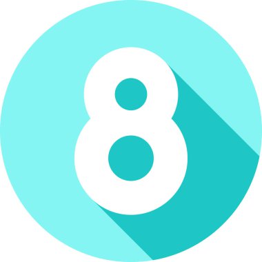 8 numaralı simge, vektör illüstrasyonu