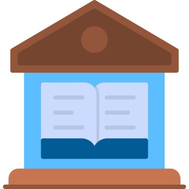 kitap eğitimi kitaplığı simgesi