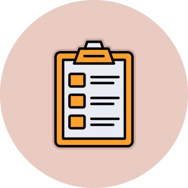 Liste simgesi olan pano. vektör illüstrasyonu