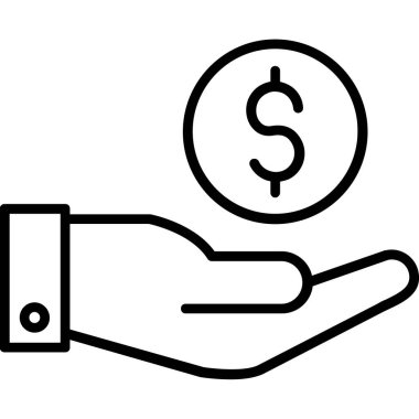 Dolar simgesi vektör illüstrasyonu