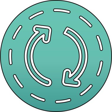 Dairesel bir simgenin vektör illüstrasyonu