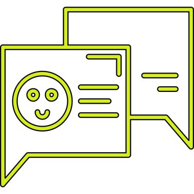 Konuş. Web simgesi basit illüstrasyon