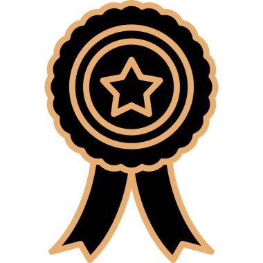 Ödülü rozet vektör simgesi