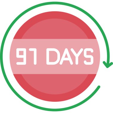 Haftanın günleri. Düz simge. Vektör çizimi. düz biçim simgesi