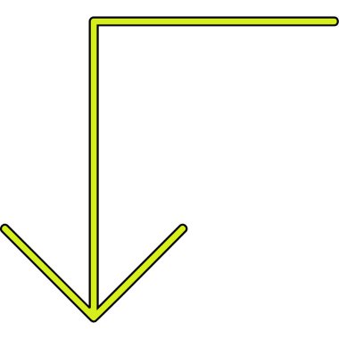 Sol ok işareti simgesi. yön sembolü. vektör