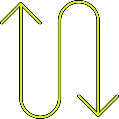 Çizgi film ok işaretinin vektör çizimi