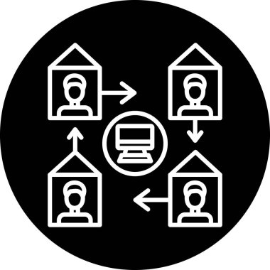 şebeke. Web simgesi basit illüstrasyon