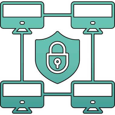 Internet güvenlik simgesi. vektör çizim