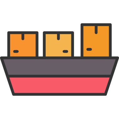 Sevkiyat web simgesi, vektör illüstrasyonu