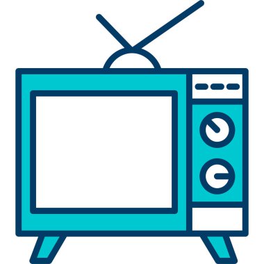 Televizyon. Web simgesi basit illüstrasyon