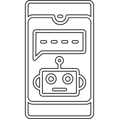 akıllı telefon simgesi. Web için akıllı telefon vektör simgelerinin özet çizimi