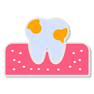 Diş simgesinin vektör illüstrasyonu