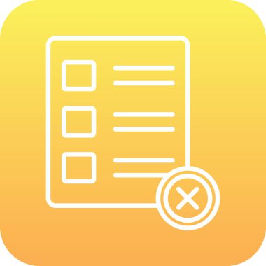 Kontrol listesi simgesi vektör illüstrasyonu