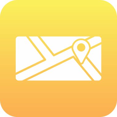 Bir simge ile harita iğnesinin vektör illüstrasyonu