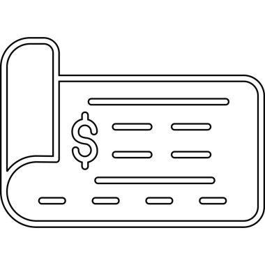 Doları bill simgesi, anahat stili