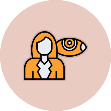 Bir kadın simgesinin vektör illüstrasyonu