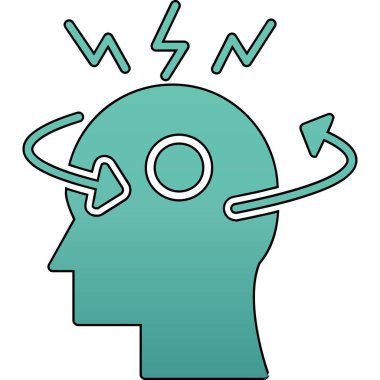 Beyin ikonu. Web için beyin vektör simgelerinin özet çizimi