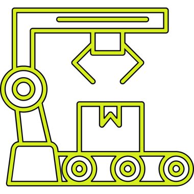 Bir traktörün vektör çizimi