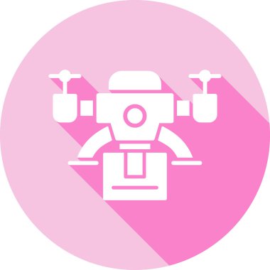 robot. Web simgesi basit illüstrasyon