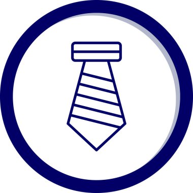 Mavi ve beyaz kravatın vektör çizimi