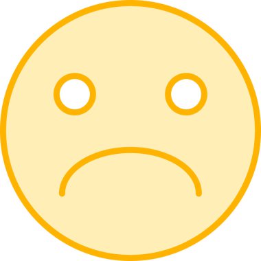 Emoji duygu ifade simgesi doldurulmuş ana hatlar biçiminde