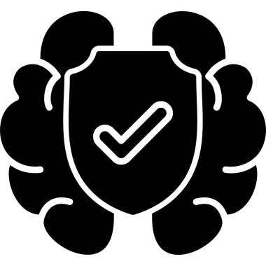 kalkan ikon vektör illüstrasyonu