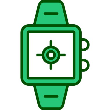 akıllı saat simgesi renk ana hatları vektörü