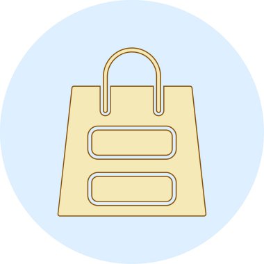 Asma kilit vektör simgesine sahip alışveriş çantası