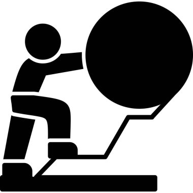 minimalist vektör illüstrasyonu, iş konsepti