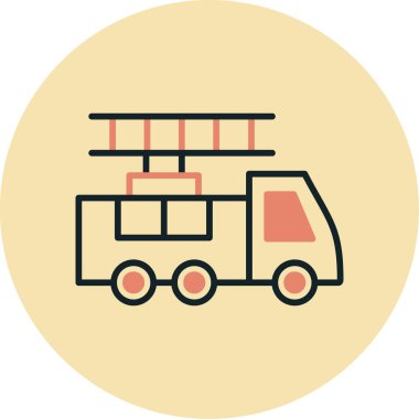 Bir kamyon simgesinin vektör çizimi