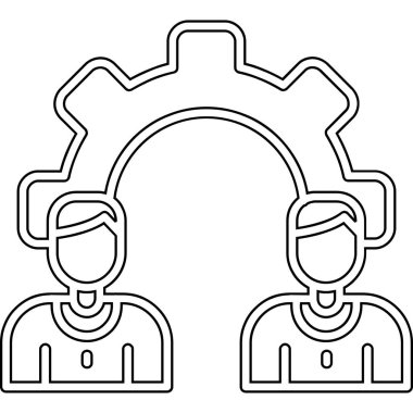 Takım çalışması simgesi vektör illüstrasyonu