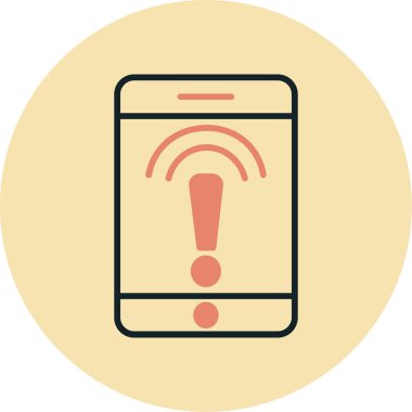 Eğilim biçimi izole edilmiş arkaplanda uyarı simgesi