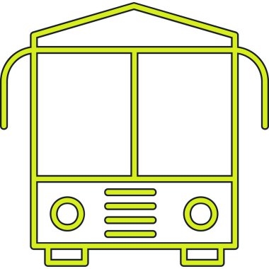 Otobüs. Web simgesi basit illüstrasyon
